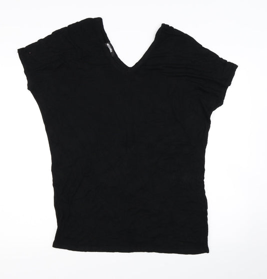 Womens UK Size 8 Missguided Black Basic T-Shirt