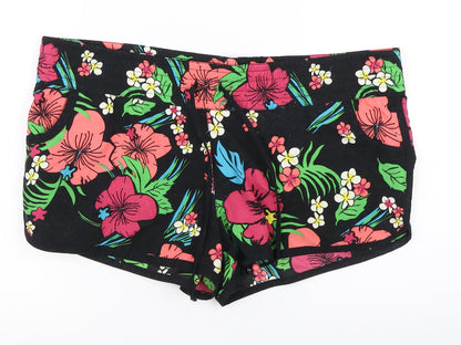 Girl Xpress Womens Multicoloured Floral  Hot Pants Shorts Size 10