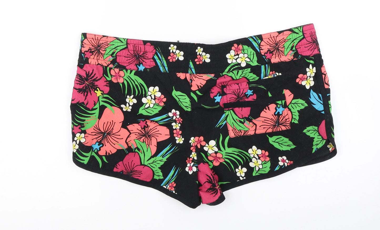 Girl Xpress Womens Multicoloured Floral  Hot Pants Shorts Size 10