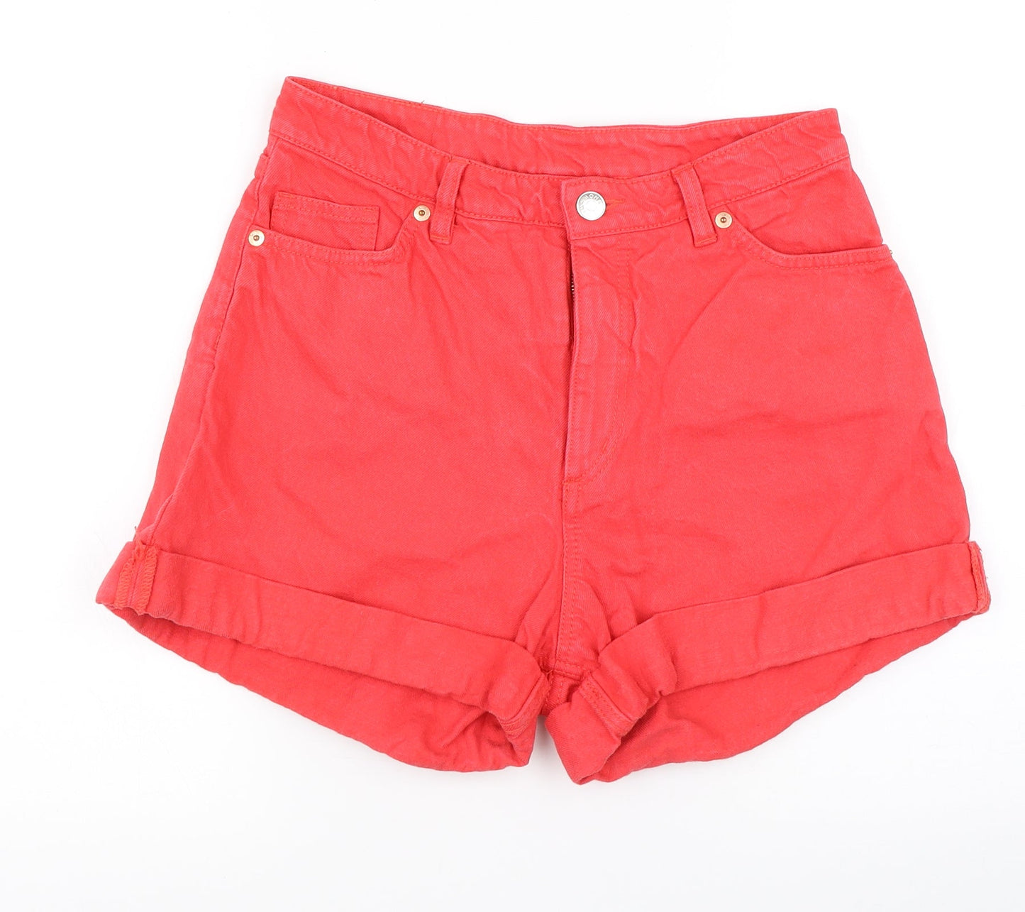 Monki Womens Red   Mom Shorts Size 28