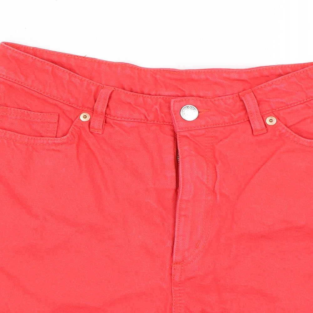 Monki Womens Red   Mom Shorts Size 28
