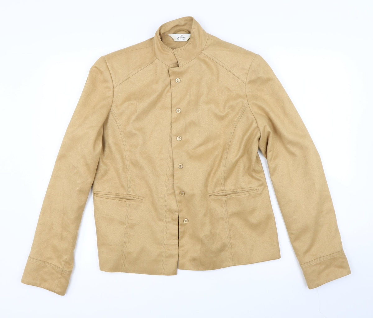 Additional front view of Office Girl women’s brown jacket, size UK 14