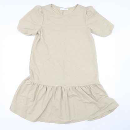 Primark Womens Beige Houndstooth  Slip Dress  Size 8