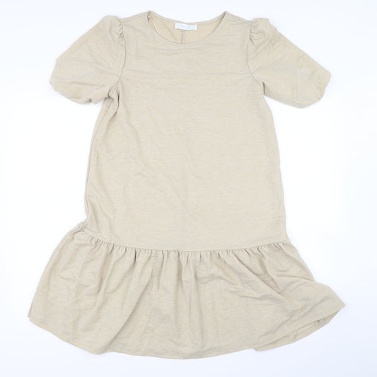 Primark Womens Beige Houndstooth  Slip Dress  Size 8