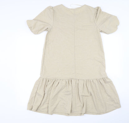 Primark Womens Beige Houndstooth  Slip Dress  Size 8