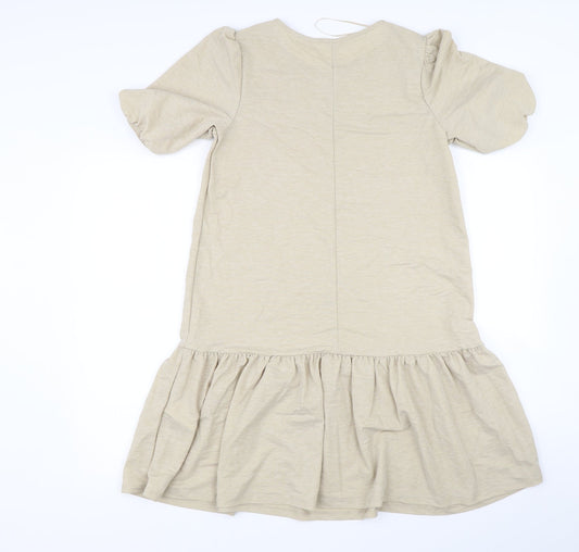 Primark Womens Beige Houndstooth  Slip Dress  Size 8