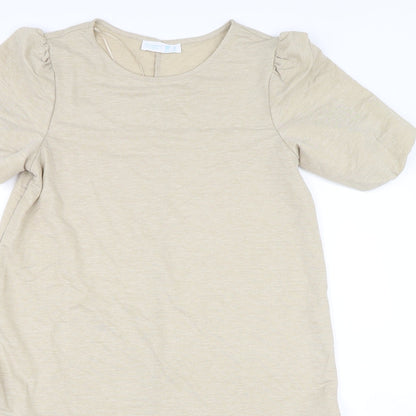 Primark Womens Beige Houndstooth  Slip Dress  Size 8