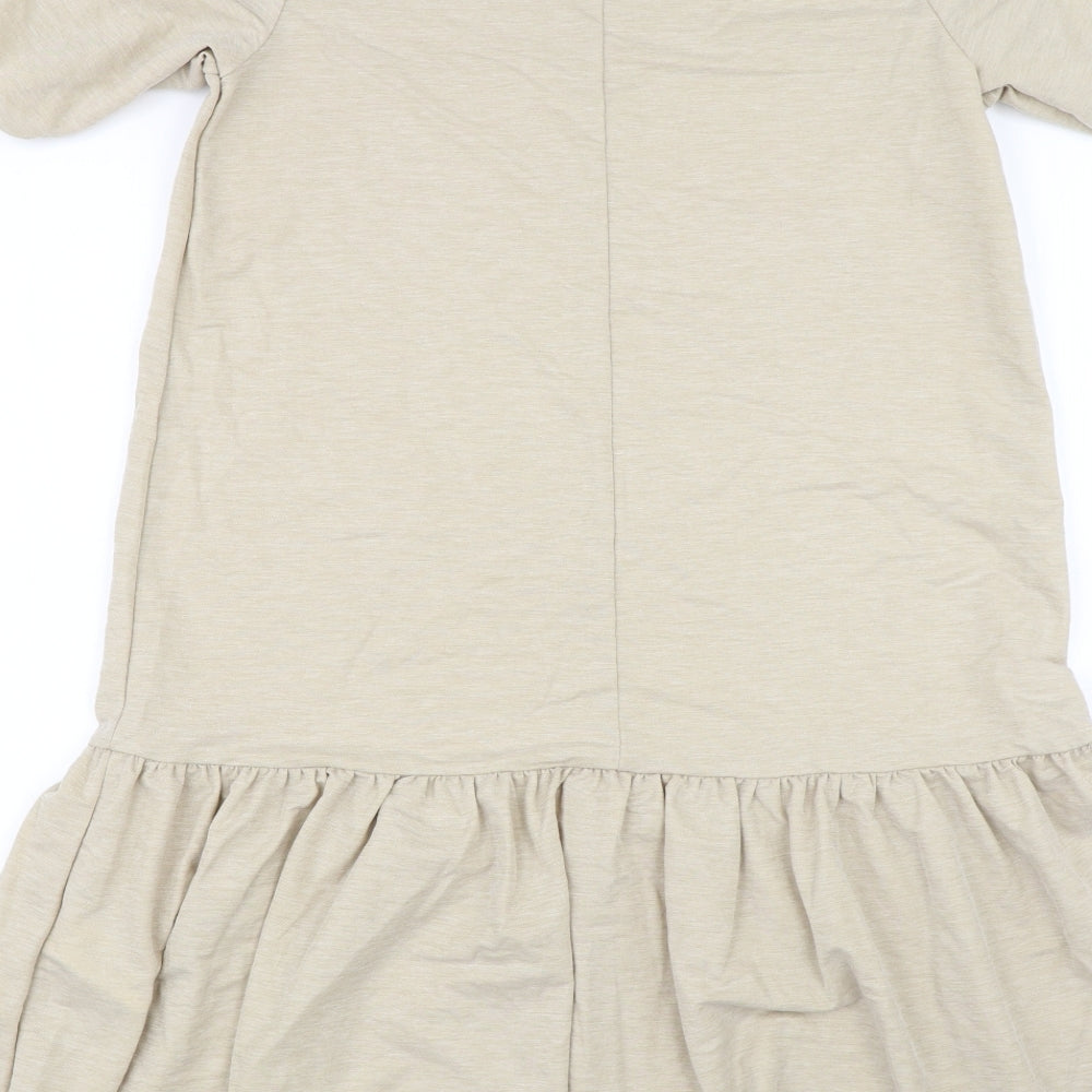 Primark Womens Beige Houndstooth  Slip Dress  Size 8