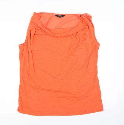 Womens UK Size 16 Debenhams Orange Basic Tank