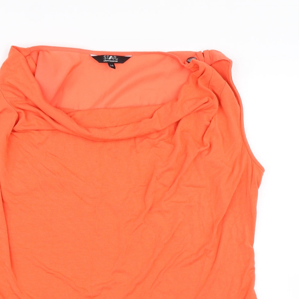 Womens UK Size 16 Debenhams Orange Basic Tank
