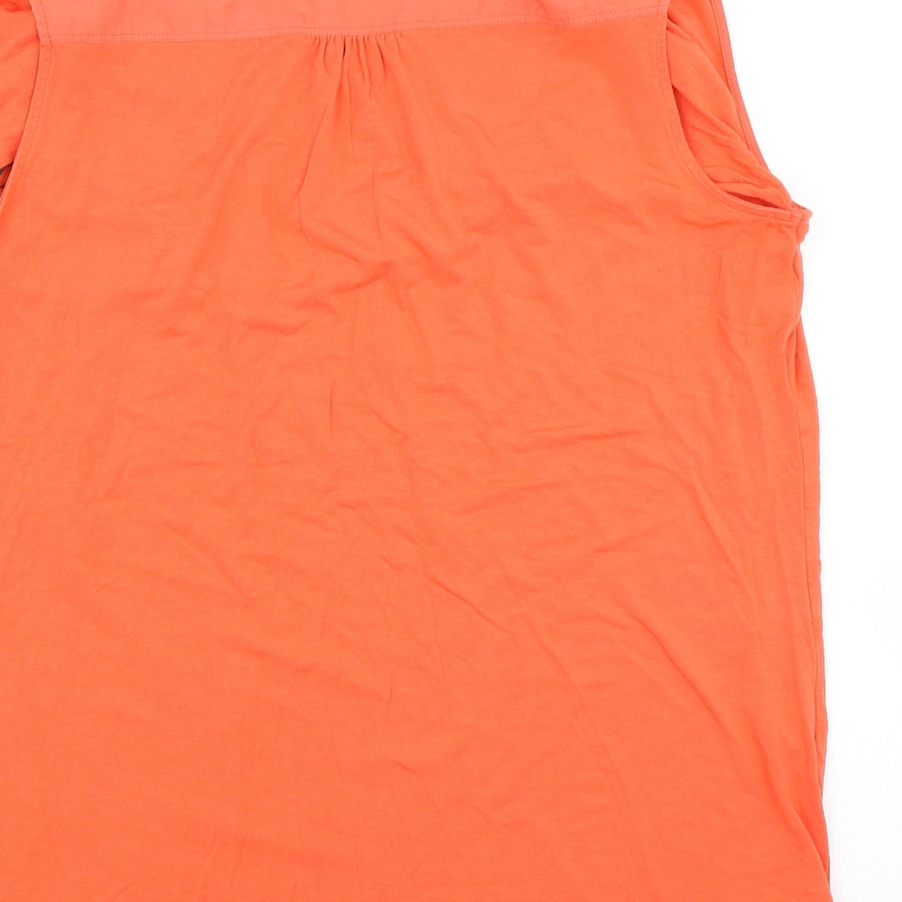 Womens UK Size 16 Debenhams Orange Basic Tank