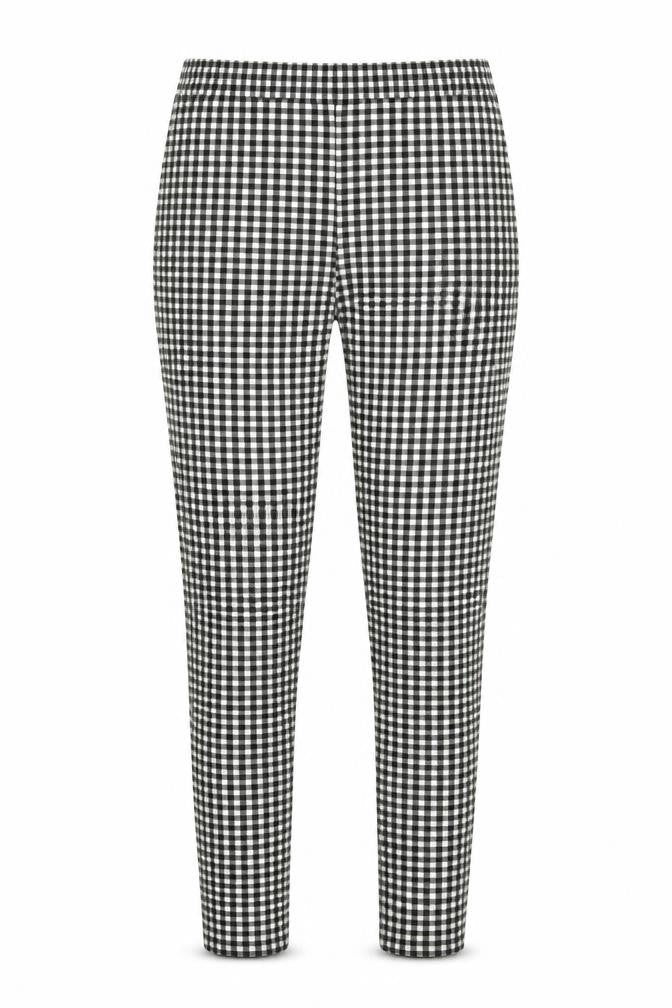 Front view of Missi women’s multicoloured check jogger leggings, 29-inch leg