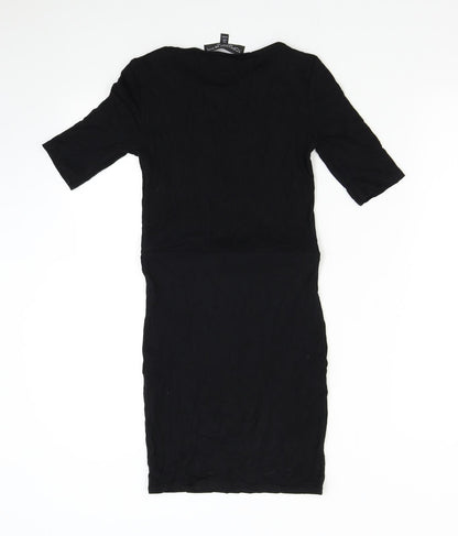 Topshop Womens Black   T-Shirt Dress  Size 6