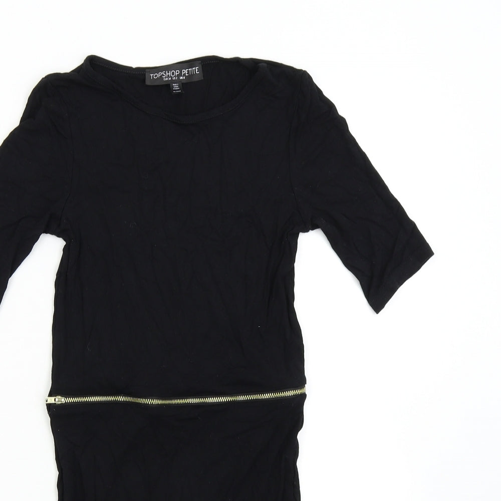 Topshop Womens Black   T-Shirt Dress  Size 6