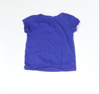 Nutmeg Boys Blue Floral  Basic T-Shirt Size 2-3 Years  - Heart