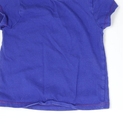 Nutmeg Boys Blue Floral  Basic T-Shirt Size 2-3 Years  - Heart