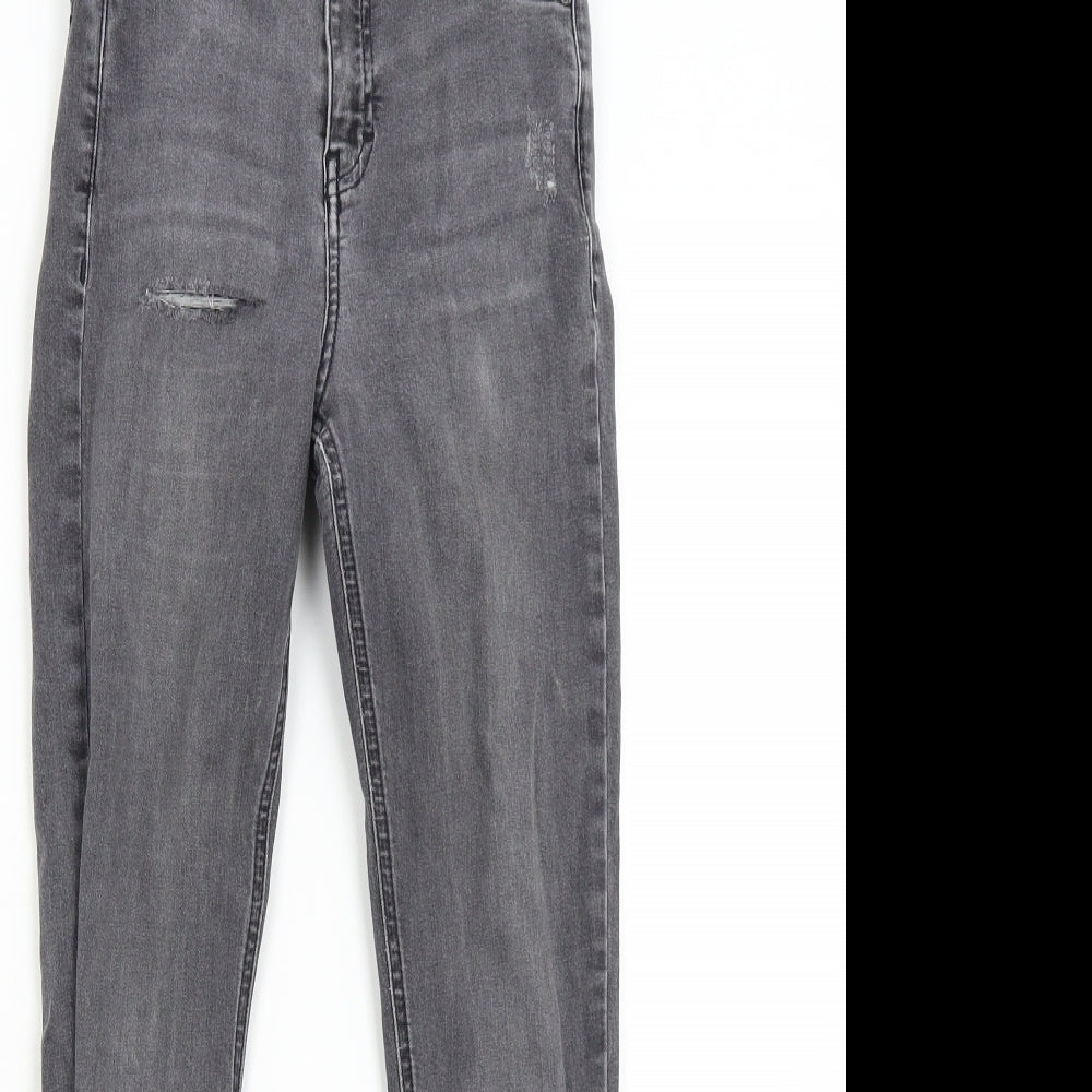 Topshop Womens Grey  Denim Skinny Jeans Size 25 L30 in