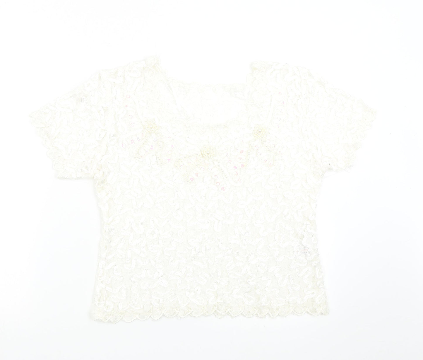 EWM Womens Ivory   Basic Blouse Size 10