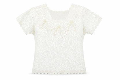Womens UK Size 10 EWM Ivory Basic Blouse