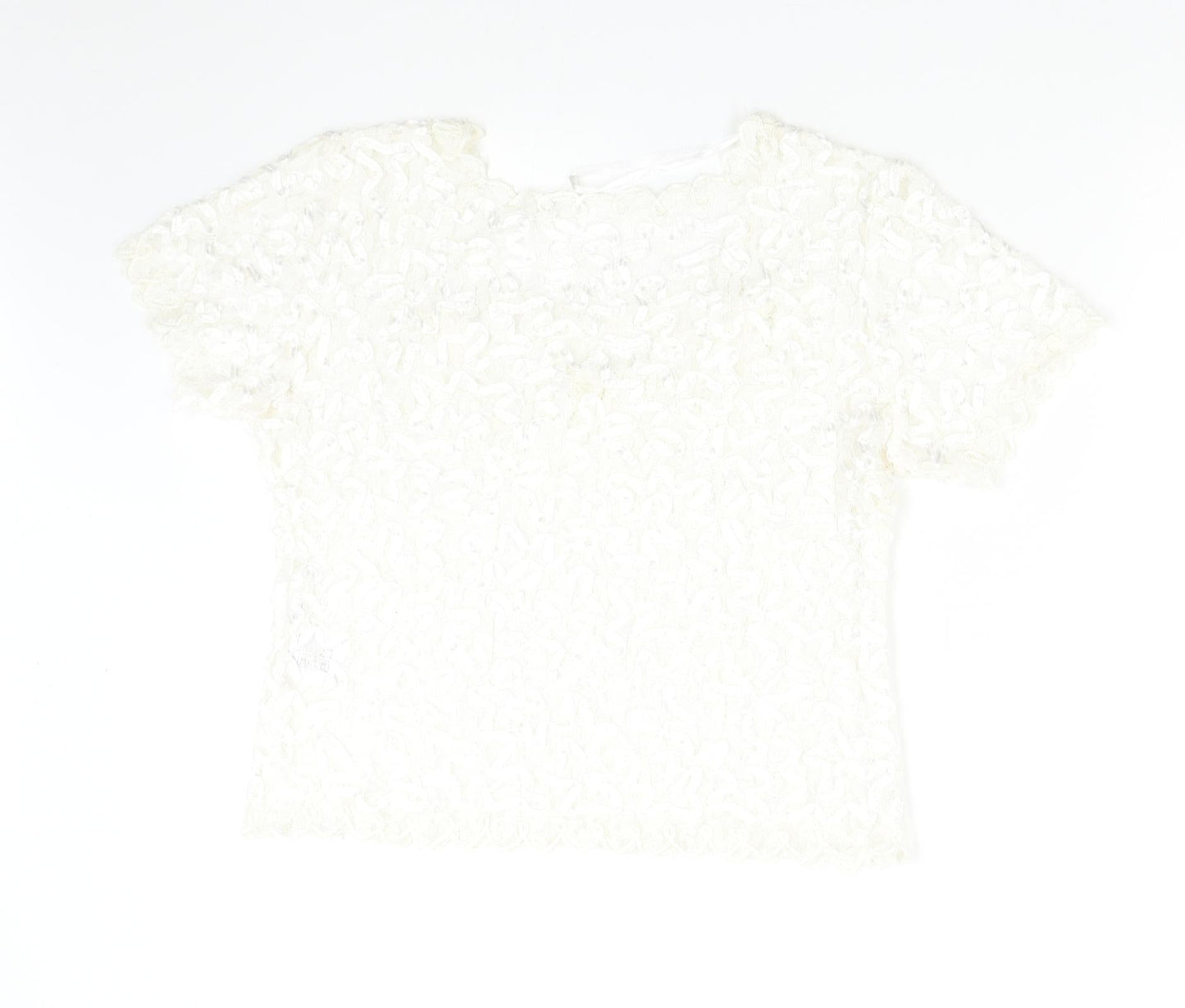 EWM Womens Ivory   Basic Blouse Size 10