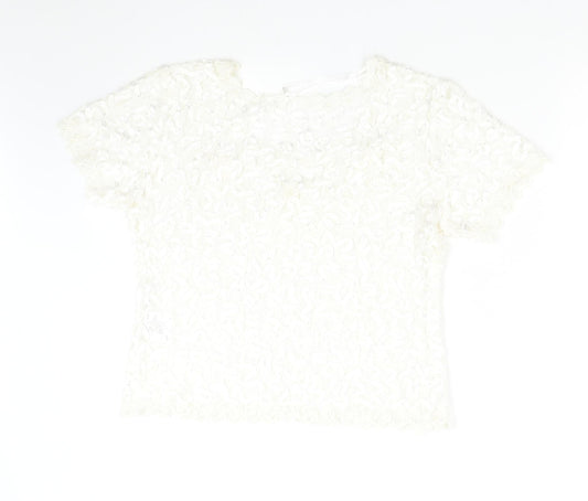 EWM Womens Ivory   Basic Blouse Size 10