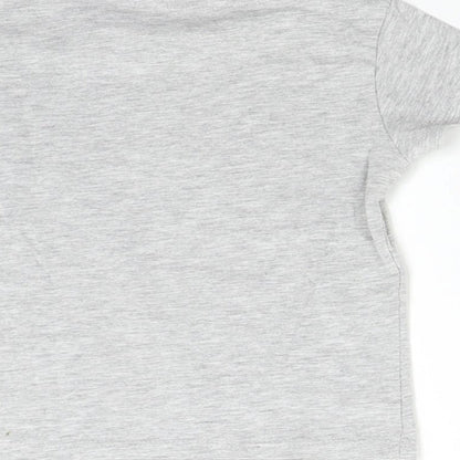Brand and care label for Pep&Co boys’ grey basic t-shirt, size 2-3, years - summer fun