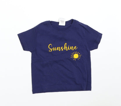 Fruit of the Loom Baby Blue   Basic T-Shirt Size 12-18 Months  - Sunshine