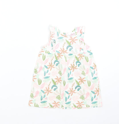 So Cute Baby Multicoloured Floral  T-Shirt Dress  Size 9-12 Months
