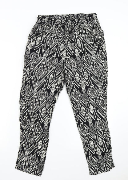 Only Womens Multicoloured Geometric  Trousers  Size 10 L25 in