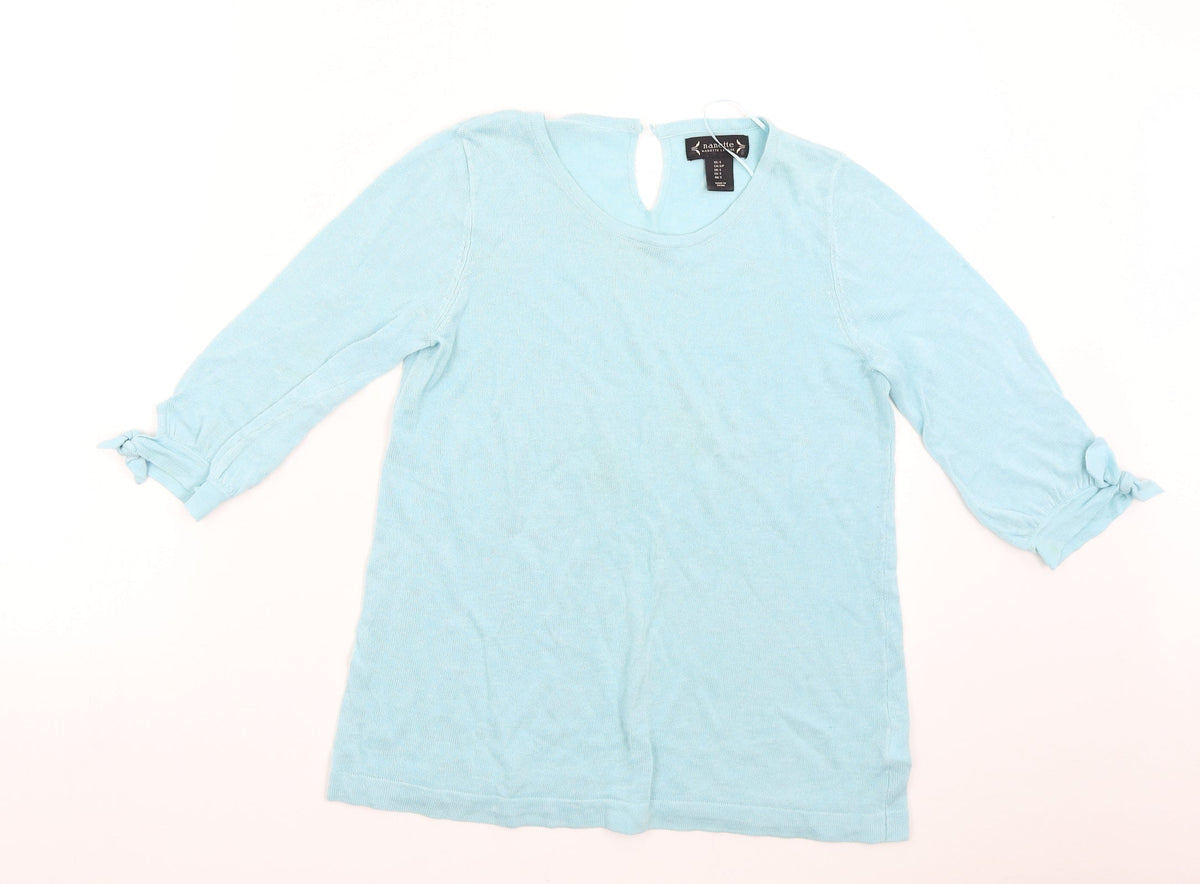 Additional front view of Nanette women’s green knit jumper, size S