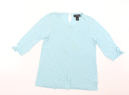 Additional front view of Nanette women’s green knit jumper, size S