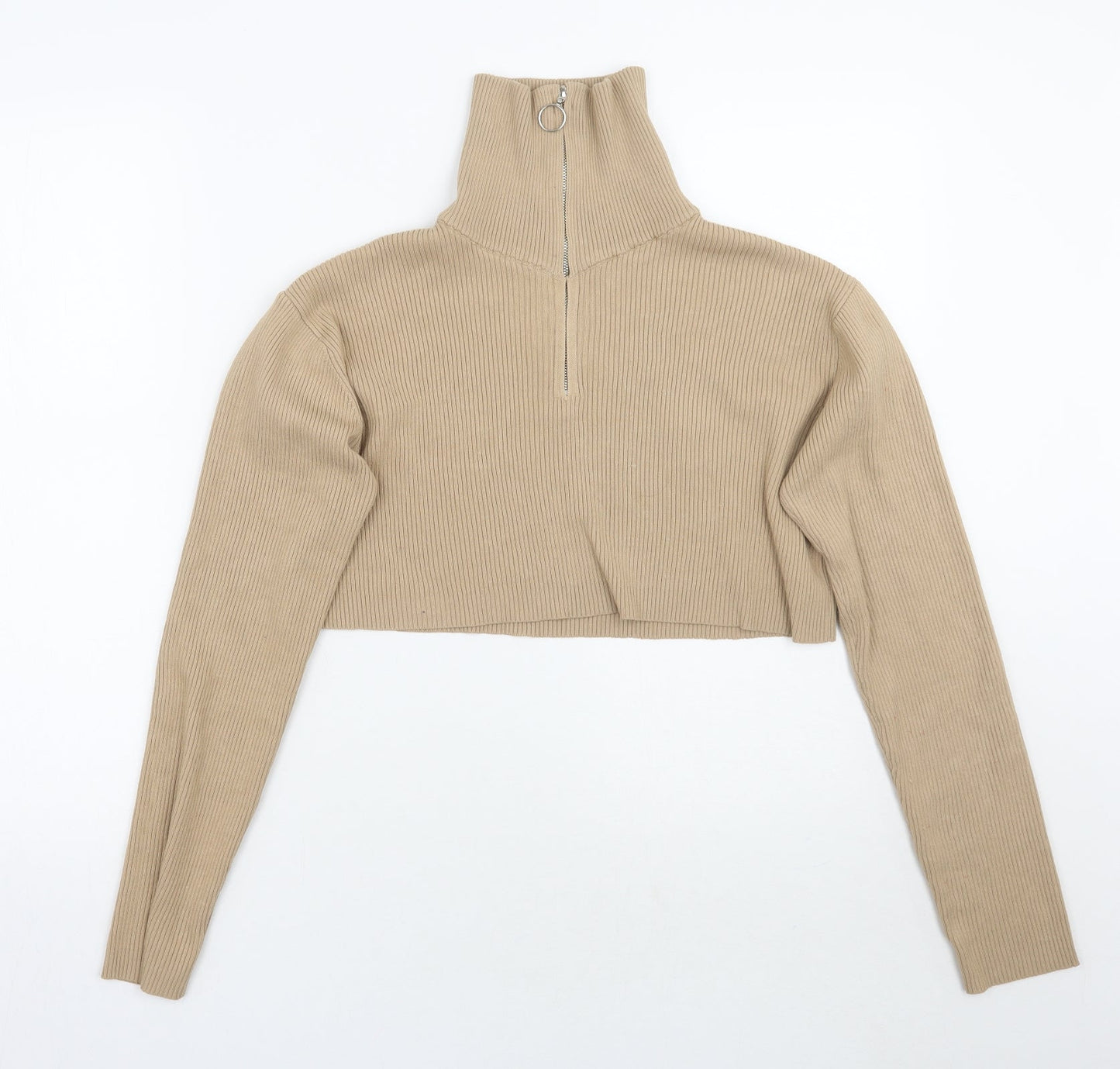 Womens UK Size S PRETTYLITTLETHING Beige Pullover Jumper