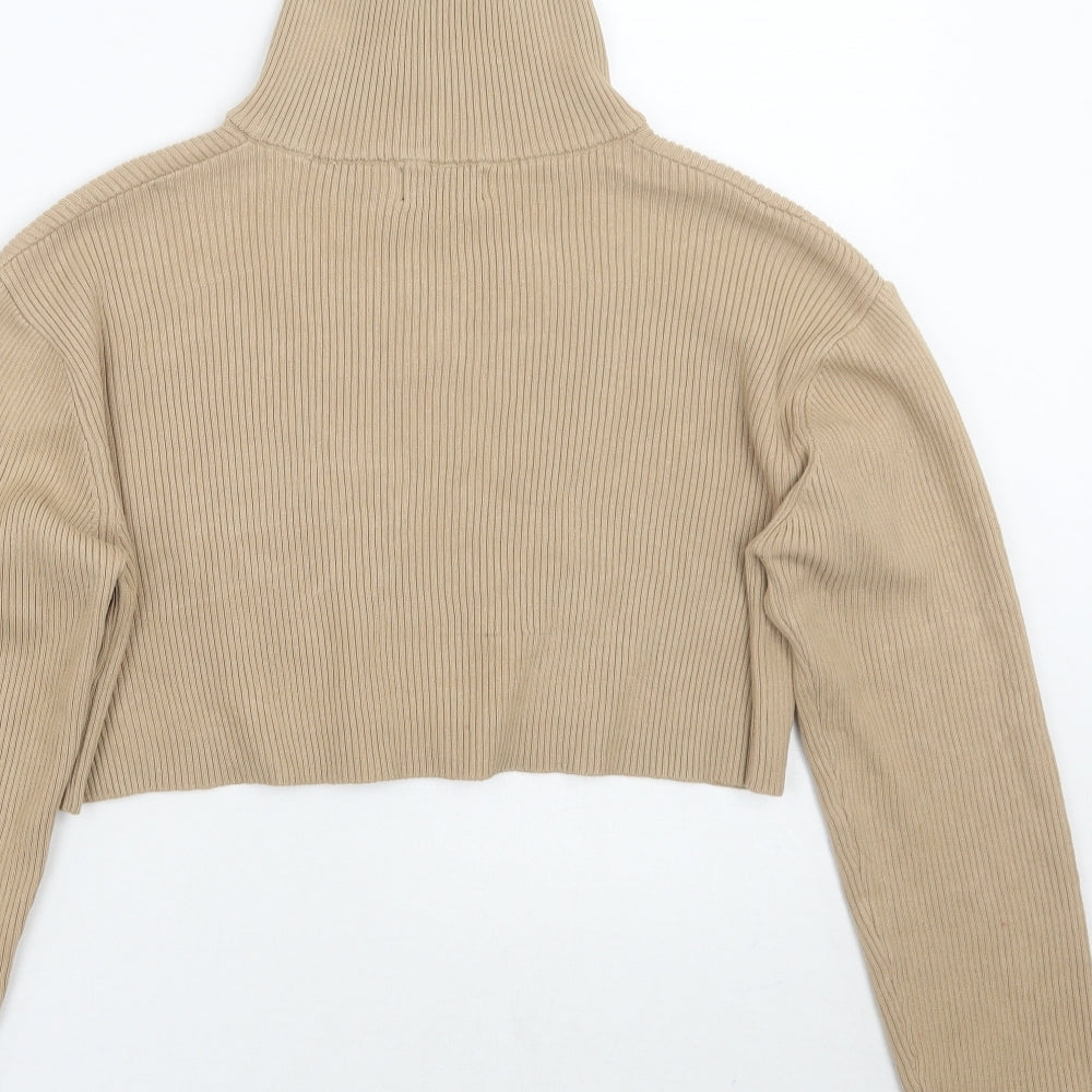 Womens UK Size S PRETTYLITTLETHING Beige Pullover Jumper