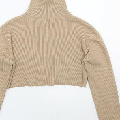 Womens UK Size S PRETTYLITTLETHING Beige Pullover Jumper