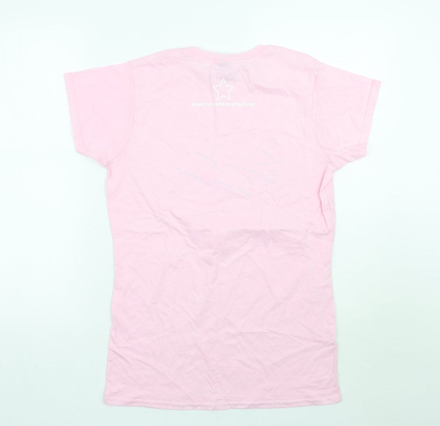 Womens UK Size L Gildan Pink Basic T-Shirt