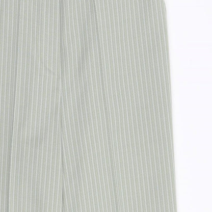 Womens UK Size 12 Marks and Spencer Regular Fit  Green Trousers
