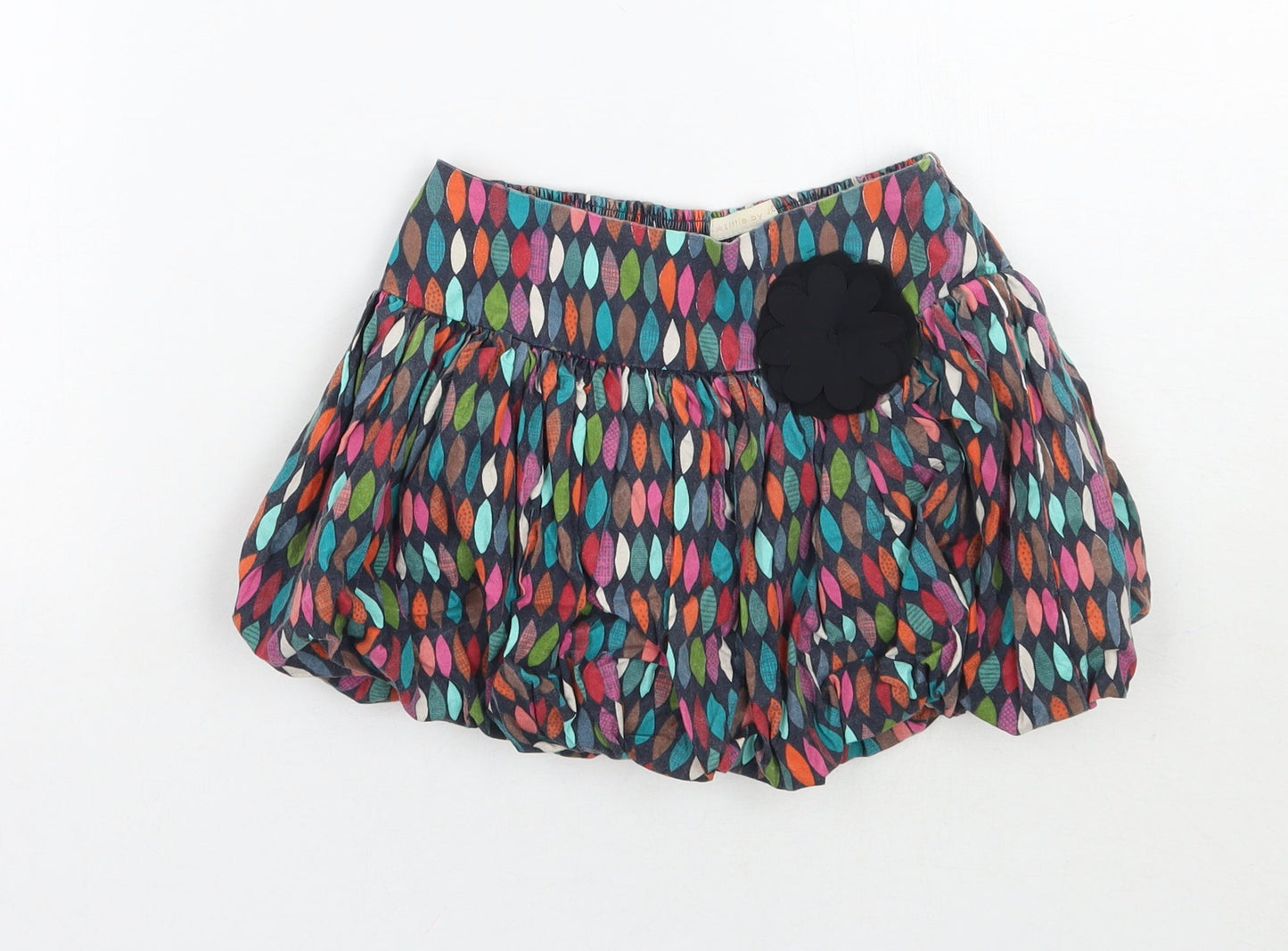 Joos Girls Black Geometric  A-Line Skirt Size 3 Years