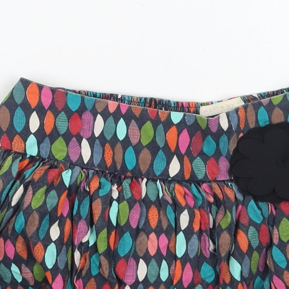 Joos Girls Black Geometric  A-Line Skirt Size 3 Years