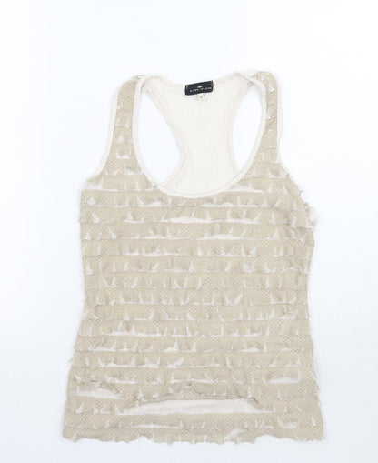 Womens UK Size 10 River Island Beige Basic Tank