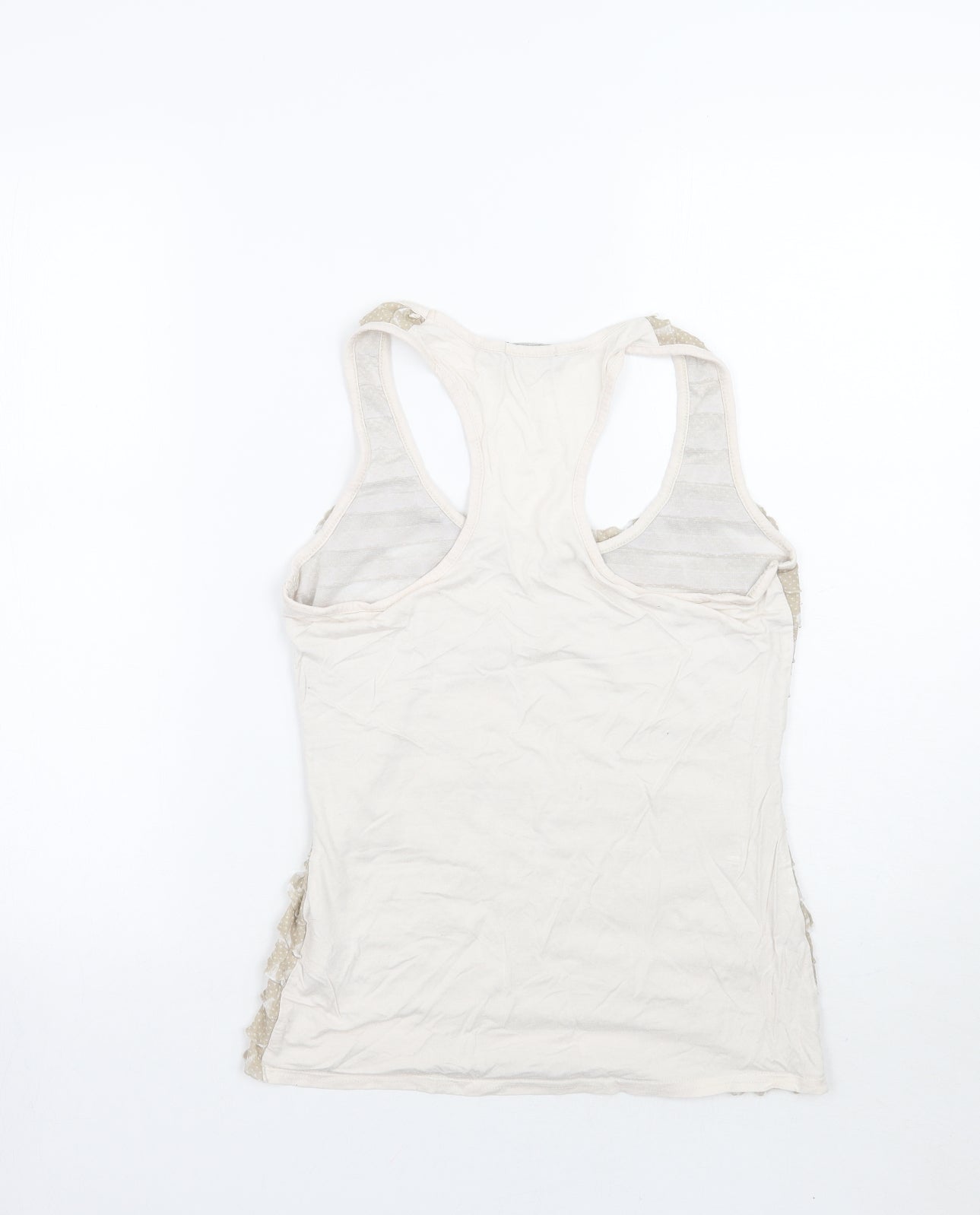 Womens UK Size 10 River Island Beige Basic Tank