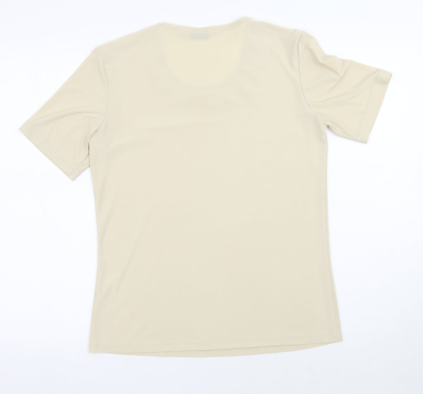 Womens UK Size 12 Damart Beige Basic T-Shirt