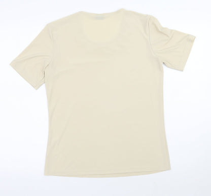 Womens UK Size 12 Damart Beige Basic T-Shirt