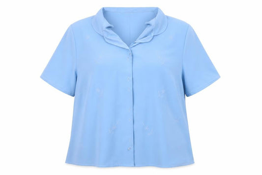 Womens UK Size 18 Debenhams Blue Basic Button-Up
