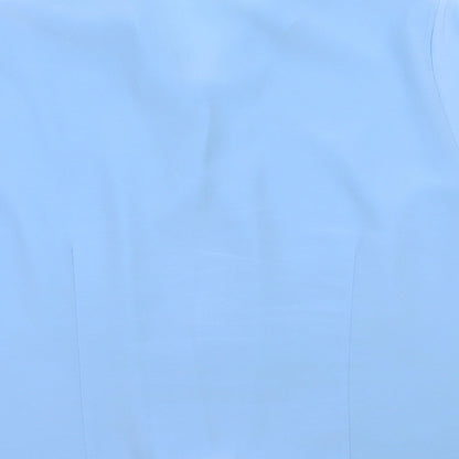 Womens UK Size 18 Debenhams Blue Basic Button-Up