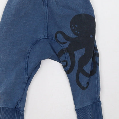 Mini Club Boys Blue   Jogger Trousers Size 9 Months