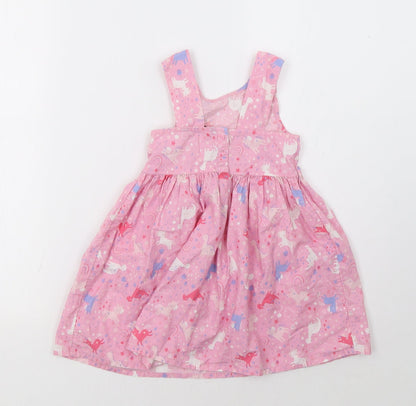 George Girls Pink Polka Dot  A-Line  Size 3-4 Years