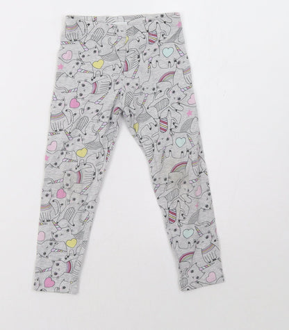 F&F Girls Grey    Pyjama Pants Size 3-4 Years