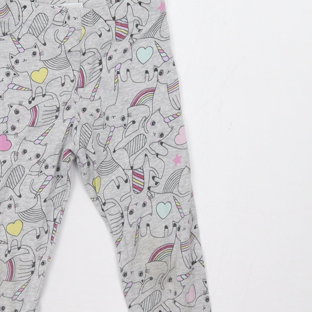 F&F Girls Grey    Pyjama Pants Size 3-4 Years