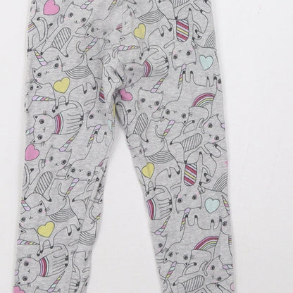 F&F Girls Grey    Pyjama Pants Size 3-4 Years