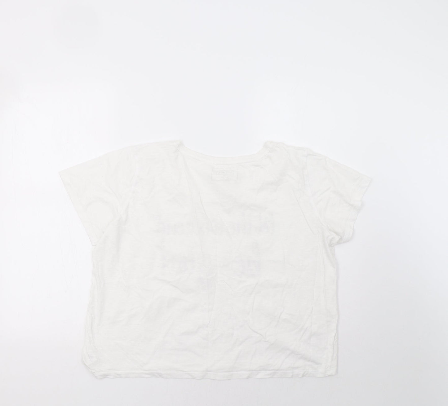 Avenue Womens White   Cropped T-Shirt Size 16